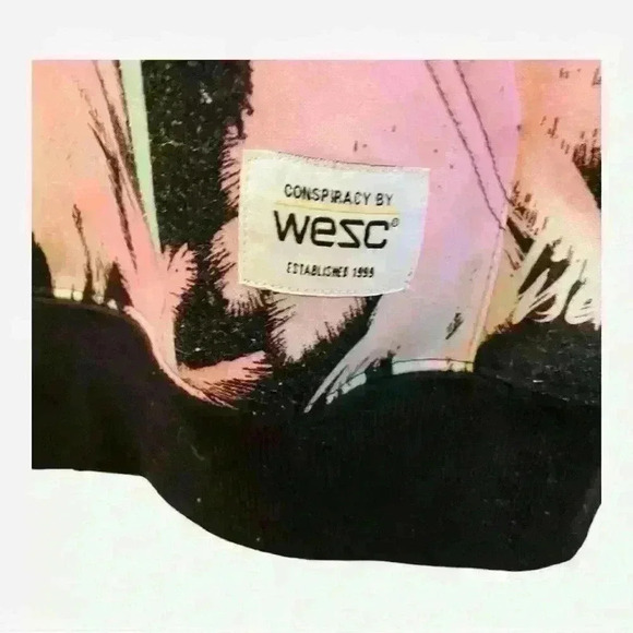 WeSC Unisex Graphic Print Pullover Hoodie Multicolor One Size Casual - Picture 2 of 2